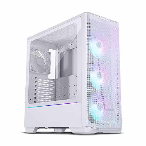 Phanteks Eclipse G360A ATX Mid Tower White Tempered Glass Side Panel main image