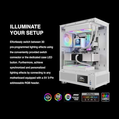 GAMDIAS CHIONE P5 Water 240mm 81.81 CFM White image