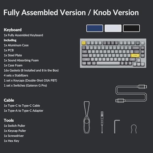 Keychron Q1 QMK V2 Knob Wired Mini Mechanical Keyboard image