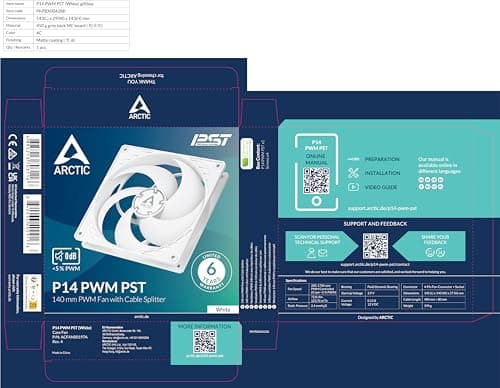ARCTIC P14 140mm White PWM image