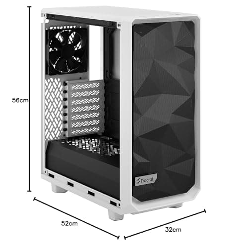 Fractal Design Meshify 2 Compact ATX Mid Tower White TG Clear Tint Tempered Glass image