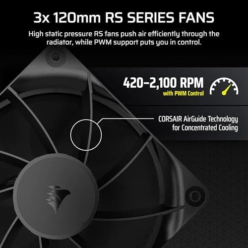 Corsair NAUTILUS Water 360mm RS LCD 72.8 CFM Black image