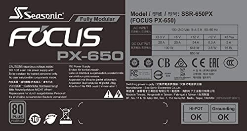 SeaSonic FOCUS 650W Fully Modular 80+ Platinum Certified image