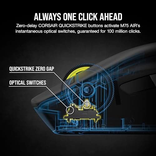 Corsair M75 AIR Wireless/Bluetooth/Wired Optical Mouse image