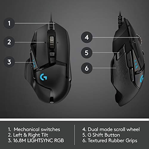 Logitech G502 HERO High Performance Gaming Mouse image