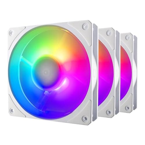 Cooler Master Mobius 120P 120mm White Addressable RGB PWM 75.2 CFM 3-Pack image