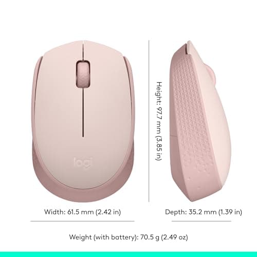 Logitech M170 Pink Optical Wireless/Wired Mouse image