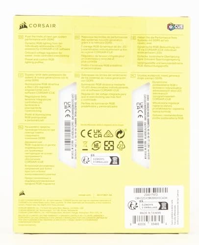 Corsair Vengeance RGB White DDR5-6000 CL40 32GB (2x16GB) image