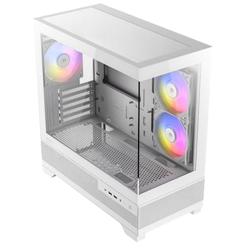 Antec CX500M Micro ATX Mini Tower White RGB, Tempered Glass Side Panel, USB 3.2 Gen 2 Type-C and USB 3.2 Gen 1 Type-A image