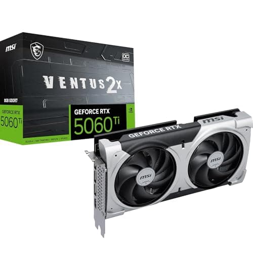 MSI VENTUS 2X PLUS OC GeForce RTX 5060 Ti 8GB GDDR7 Black / Gray main image