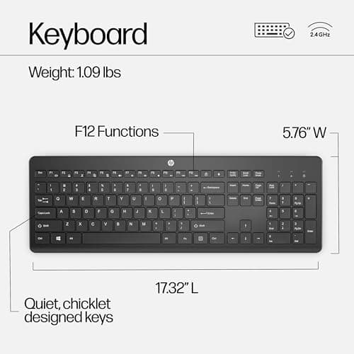HP 230 Wireless/Wired Standard Keyboard With Optical Mouse image