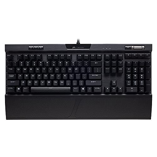 Corsair K70 RGB MK.2 RAPIDFIRE Mechanical Gaming Keyboard - USB Passthrough & Media Controls - Fastest & Linear - Cherry MX Speed - RGB LED Backlit image