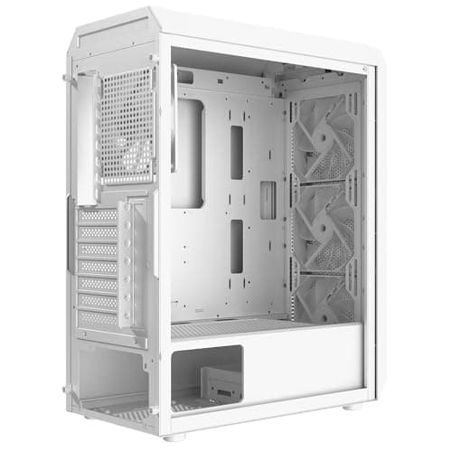 ADATA XPG VALOR AIR PLUS ARGB ATX Mid Tower White with Tempered Glass Side Panel and USB 3.2 Gen 1 Type-A image