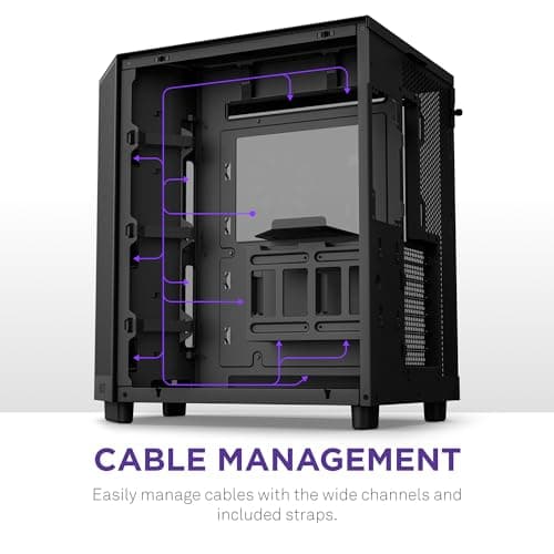 NZXT H6 Flow RGB ATX Mid Tower Black Tempered Glass image