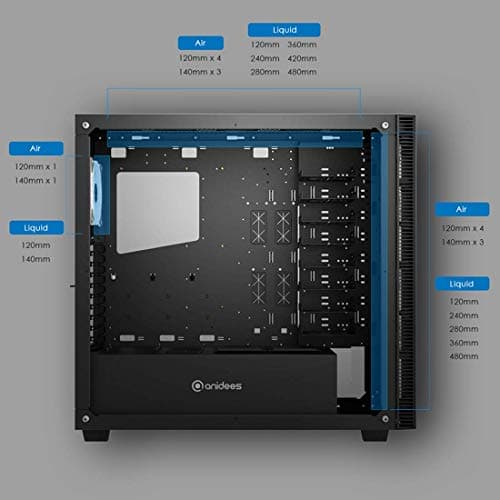 Anidees AI Crystal XL AR 3 ATX Full Tower Black with Tempered Glass Side Panel image