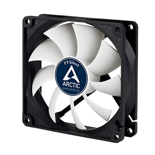 ARCTIC F9 Silent - 92 mm Case Fan, Extra Quiet Motor, Computer, Almost inaudible, Push- or Pull Configuration, Fan Speed: 1000 RPM - Black main image