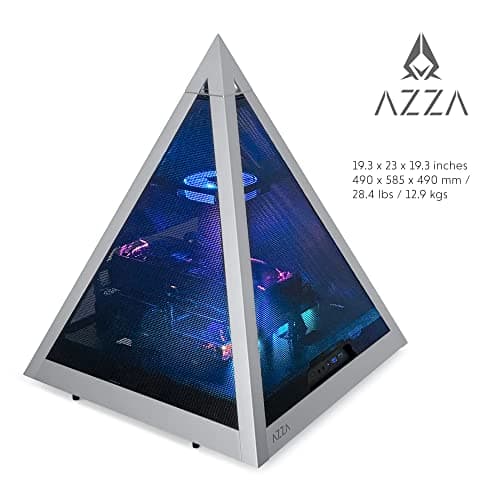 Azza Pyramid ATX Mid Tower Silver / Black Mesh Side Panel image