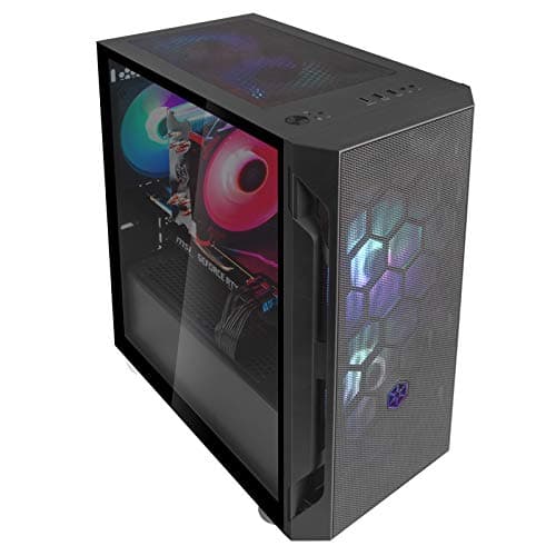 Silverstone FARA H1M Micro ATX Mini Tower Black with Tempered Glass Side Panel and USB 3.2 Gen 1 Type-A, USB 2.0 Type-A image