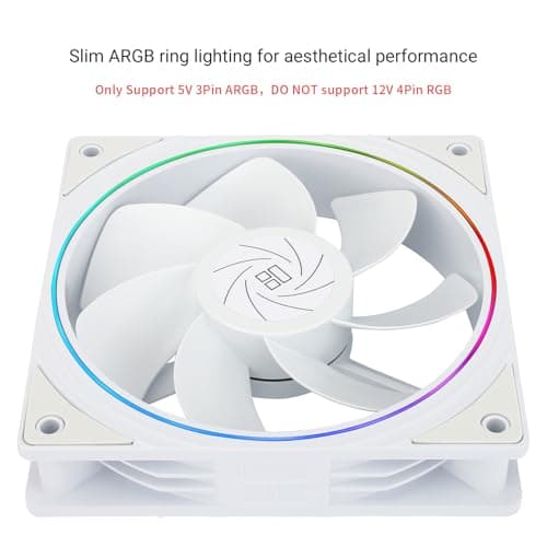 Thermalright TL-S12RW X3 120mm 47.6 CFM PWM Addressable RGB White 3-Pack image