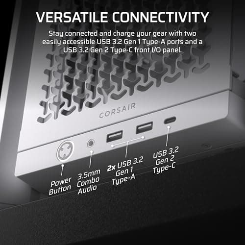 Corsair FRAME 4000D RS Modular Mid-Tower ATX PC Case - White image