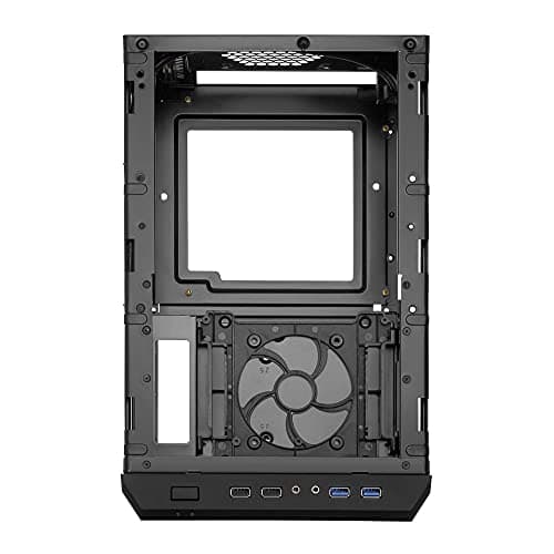 SHARKOON QB ONE Mini-ITX Desktop Black with Mesh Side Panel and USB 3.2 Gen 1 Type-A, USB 2.0 Type-A Front Panel image