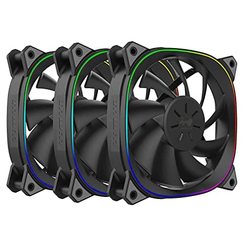 In Win Sirius Extreme ASE120P 120mm Addressable RGB PWM 54 CFM Black 3-Pack image