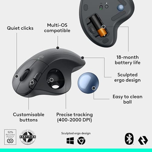 Logitech ERGO M575S Wireless Bluetooth Trackball image