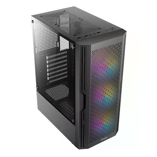 Antec AX20 ATX Mid Tower Black with Tempered Glass Side Panel and USB 3.2 Gen 1 Type-A, USB 2.0 Type-A image