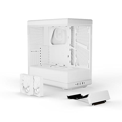 HYTE Y40 ATX Mid Tower White Tempered Glass Side Panel image