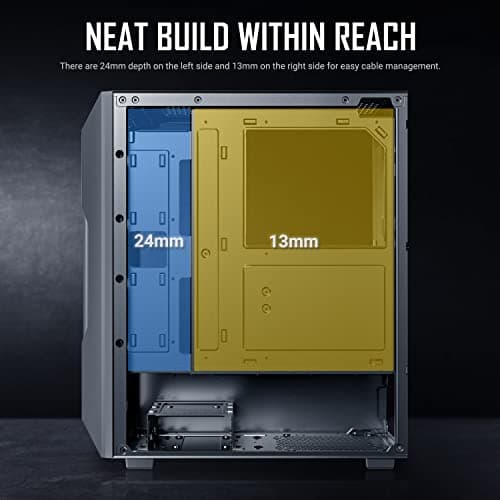 Antec AX61 ELITE ATX Mid Tower Black Tempered Glass Side Panel image