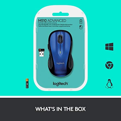 Logitech M510 Blue Wireless Laser Mouse image