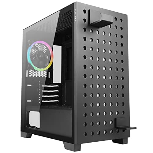 Azza Elise MicroATX Mid Tower Black / Pink Tempered Glass Side Panel image