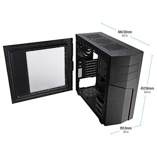 Rosewill TYRFING ATX Mid Tower Black Acrylic Side Panel, USB 3.2 Gen 1 Type-A, USB 2.0 Type-A image