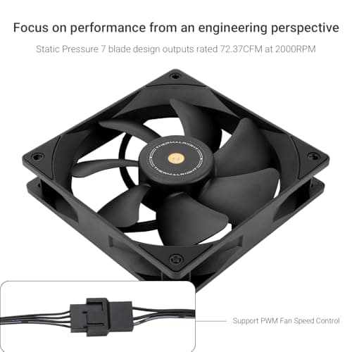 Thermalright TL-E12B V3 120mm Black 72.37 CFM PWM image
