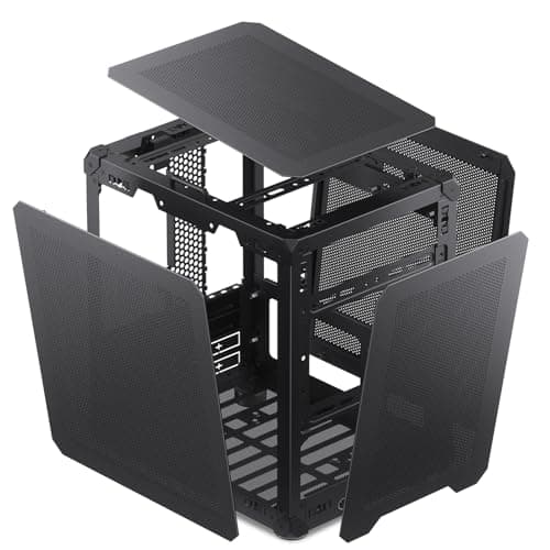 Jonsbo C6 Micro ATX Mini Tower Black with Mesh Side Panel and USB 3.2 Gen 1 Type-A Front Panel image