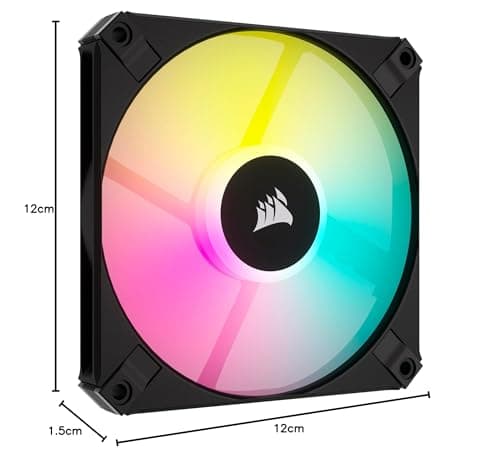 Corsair iCUE AF120 120mm RGB PWM SLIM 56.3 CFM Black image