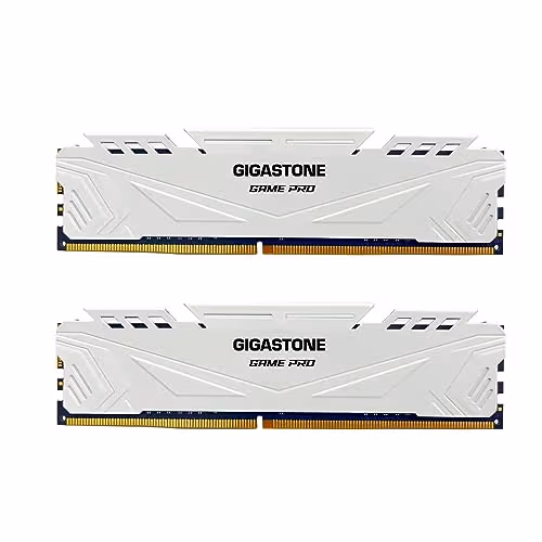 GIGASTONE Game PRO 32GB Kit (2x16GB) DDR4 3600MHz CL18 White image