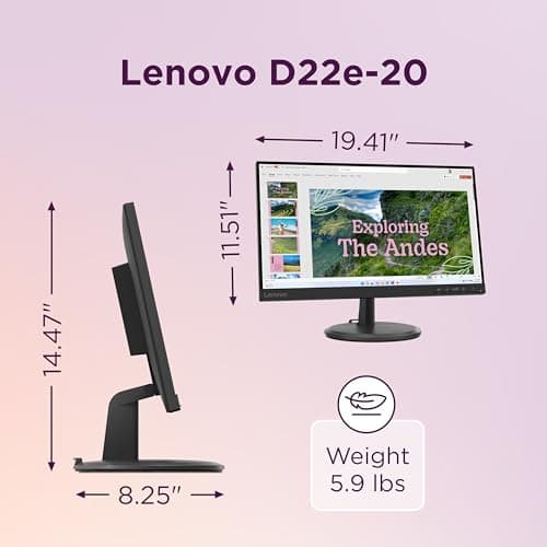 Lenovo D22e-20 21.5" 1080p 75Hz VA Monitor image