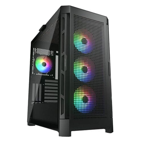 Cougar Duoface Pro RGB ATX Mid Tower Black with Tempered Glass Side Panel, USB 3.2 Gen 2 Type-C, USB 3.2 Gen 1 Type-A, and USB 2.0 Type-A main image