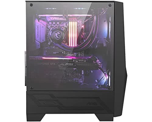 MSI MAG FORGE 100R ATX Mid Tower Black Tempered Glass Side Panel USB 3.2 Gen 1 Type-A image