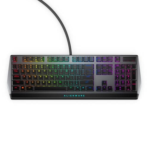 Dell Alienware AW510K Dark side of the moon RGB Wired Cherry MX Low Profile Red Gaming Keyboard image