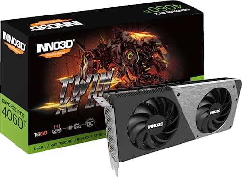 Inno3D Twin X2 OC GeForce RTX 4060 Ti 16GB GDDR6 Black / Silver image