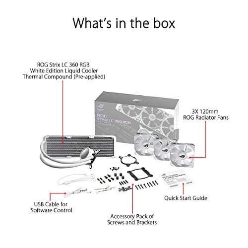 Asus ROG STRIX LC 360 RGB White Edition Water 360mm RGB 80.95 CFM White image