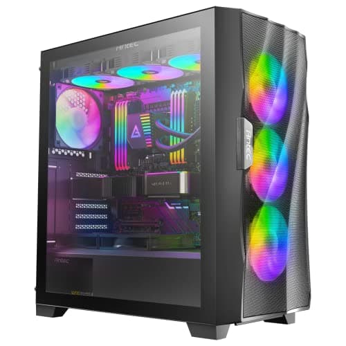 Antec DF700 FLUX ATX Mid Tower Black Tempered Glass Side Panel, USB 3.2 Gen 1 Type-A image
