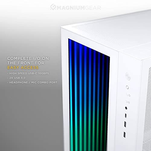 MagniumGear NEO QUBE 2 ATX Mid Tower White Tempered Glass Infinity Mirror image