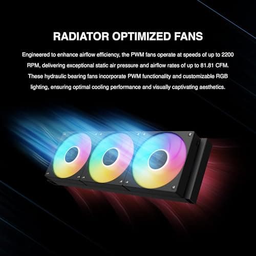 GAMDIAS CHIONE P5 81.81 CFM Water 360mm Black image