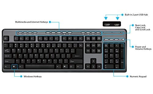 Adesso AKB-131HB Wired Standard Keyboard image