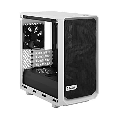 Fractal Design Meshify 2 Mini MicroATX Mid Tower White/Black Tempered Glass Side Panel, USB 3.2 Gen 2 Type-C and USB 3.2 Gen 1 Type-A image