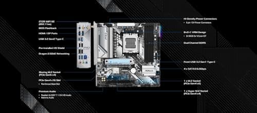 ASRock B650M Pro RS WiFi AM5 DDR5 Micro ATX image