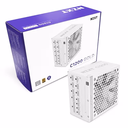 NZXT C1200 Fully Modular ATX Power Supply - 1200 Watts ATX 3.1 - White image